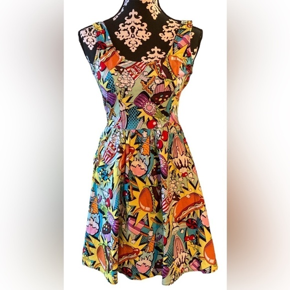 Modcloth x Folter Good Enough to Eat A-Line Dress - Size XS - Picture 2 of 7